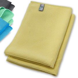 Elexaclean Microfibre Drying Cloth, Premium Waffle Cloth (60 x 40 cm) Super Soft Quality for Car, Glass, Kitchen, Crockery, Bathroom
