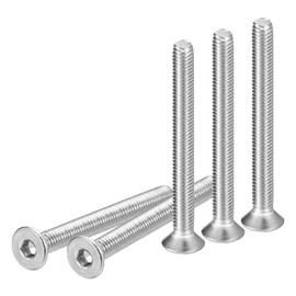 DTGN M3-0.5 x 30mm Flat Head Socket Cap Screws, 50 Pack 304 Stainless Steel Hex Socket Flat Head Screws, Full Thread, Countersunk Bolts