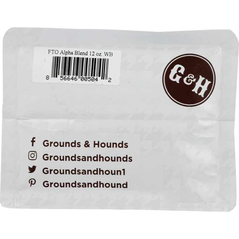 Grounds & Hounds, Coffee Gandh Alpha Blendwhole Bean Organic, 12