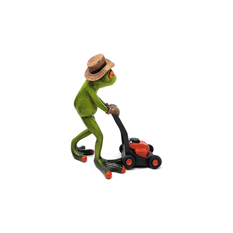 formano Funny Frog Figure with Lawn Mower Poly 16 cm