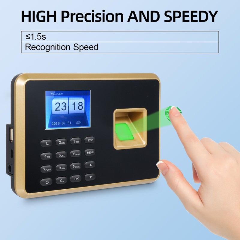 Bisofice Biometric Time Clock Attendance Machine for Employees Support 1000pcs