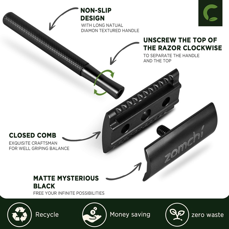 Safety Razor for Men, Men's Razor with a Razor Stand,