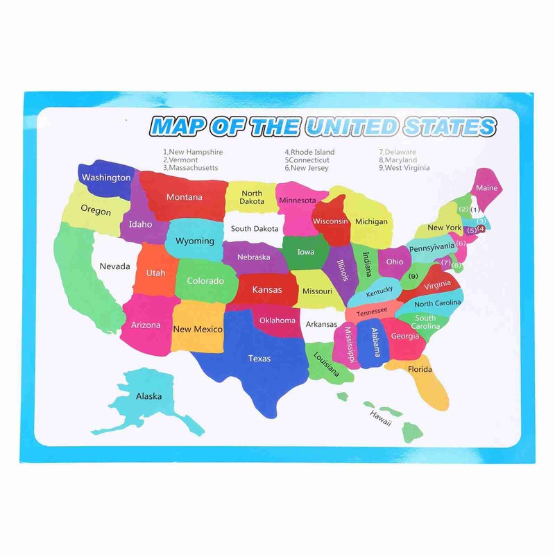 10pcs United States Map Easy to Read USA Ideal Wall