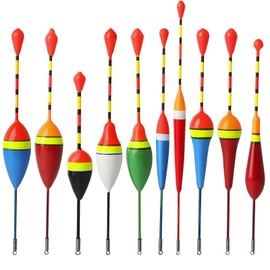 10Pcs Colorful Foam Fishing Bobbers Floats, Coarse Fishing Floats Including 0.6 0.8 1.2 2.5 3.0 4.5g Oval Bobber Saltwater & Freshwater Tackle Accessory For Carp Trout Bass Panfish Crappie Catfish