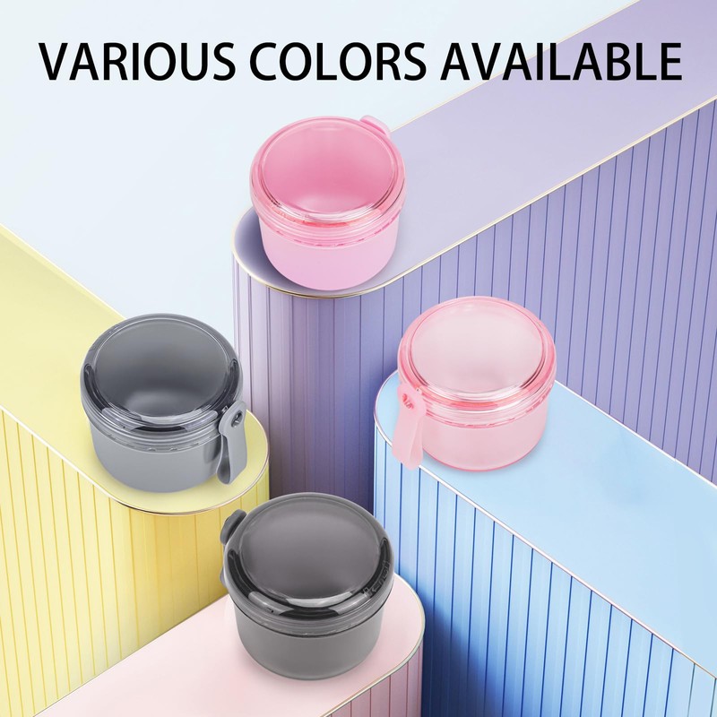 EZEELAI Leak Proof Denture Bath Cup Dental Retainer Case Portable,