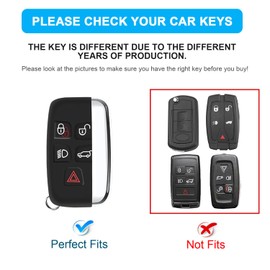 JUNJIAWU for Land Rover Key Fob Cover with Keychain Premium TPU Key Fob Case Fit for Range Rover Evoque Sport Velar Land Rover Discovery Jaguar F-Pace F-Type XE XEL XF XFL XJ (Green)