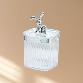 WPKD BLUEIY Toothpick Dispenser,Transparent Toothpick Holder,Large Capacity Plastic Dispenser with Lid for Restaurant/Bar/Home/Party(Transparent)