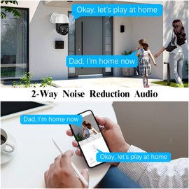 OOSSXX (PoE 4K PTZ Extend Camera) 2-Way Audio 4K/8.0 Megapixel PTZ PoE Outdoor Home Security Camera System Wired Outdoor Video Surveillance IP Cameras