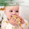 haakaa Silicone Twin Flower Teether,Nipple-Shaped End for Gum Massage,360° Baby