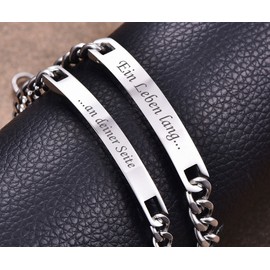 NEHZUS Fashion Jewellery His and Hers Stainless Steel Couple Bracelet