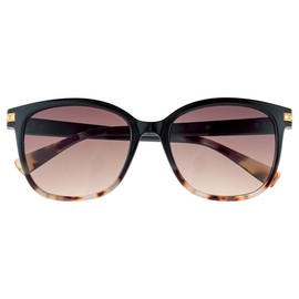 meigan 7394-03 Wellington Women's Sunglasses, UV400, UV Protection, Stylish, Graduated Lens, Durable, Hard Coat, Deca Sunglasses, Small Face Effect, b, Black Stone Demi/SMBR.H