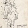 Nacnic Poster Patent Astronaut Suit A3 Sheet with Old Design