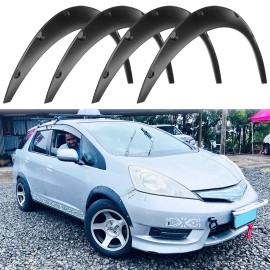 KEEPDSGN 4pcs 4.5" Fender Flares Extra Wide Wheel Arches Body Kit For Honda Fit 2006-2020