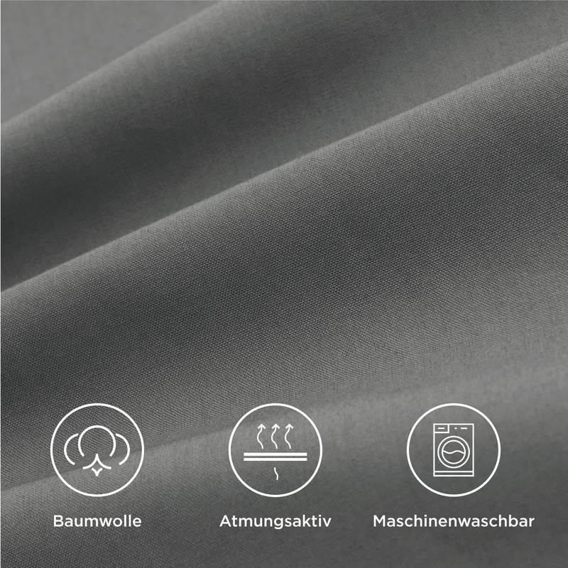 Bedsure Cushion Cover 40 x 80 cm Cotton Grey -