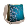 Ambesonne Japanese Messenger Bag, Sakura Bloom Pattern, Unisex Cross-body