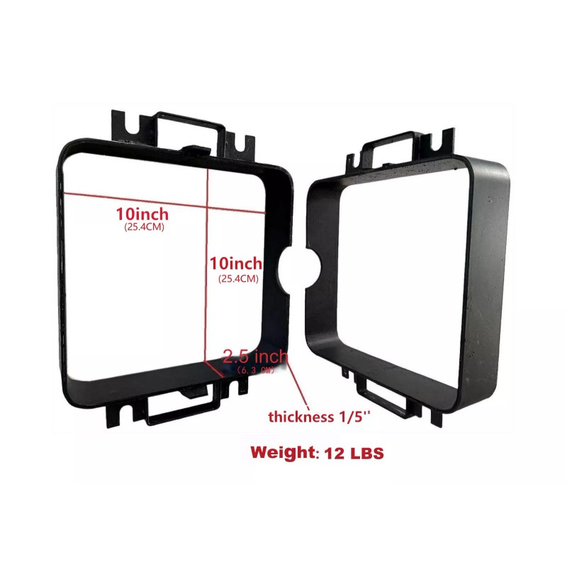 LSMIITTH 2-Part LSMIITTH Iron Large Flask Mold Frame for Sand