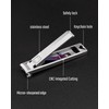 KeyUnity KN02 Keychain Nail Clippers, Foldable Stainless Steel Fingernail Cutter