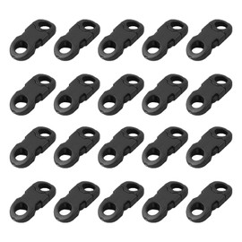 METALLIXITY Side Release Safety Buckle (6mm/0.23") 50Pcs, Plastic Breakaway Buckles - for Paracord Bracelet Clasp, Black