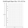 A5 Grid Refill Paper, 6-Hole Graph Paper, 100Sheets / 200Pages