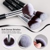 Solve Juego Brochas Maquillaje Piezas Pinceles Profesionales Mango Madera Base