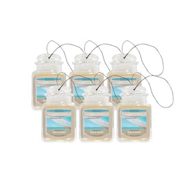 Yankee Candle Car Air Fresheners, Hanging Car Jar Ultimate, Neutralizes Odors Up To 30 Days, Sun & Sand, 0.96 OZ (Pack of 6)