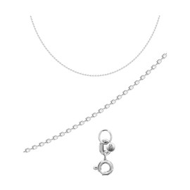 E47 jewellery Women's 925 Silver Necklace - Filigree Silver Chain Women's Anchor Chain - 1.4 mm Thick Chain - 40 cm, 50 cm, 55 cm Long - Timeless Gifts for Women, Sterling Silver
