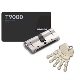 Lock Cylinder Size 50 50 mm Anti-Break Double Opener Plug-In Cylinder Lock, 5 Master Keys and Code Card