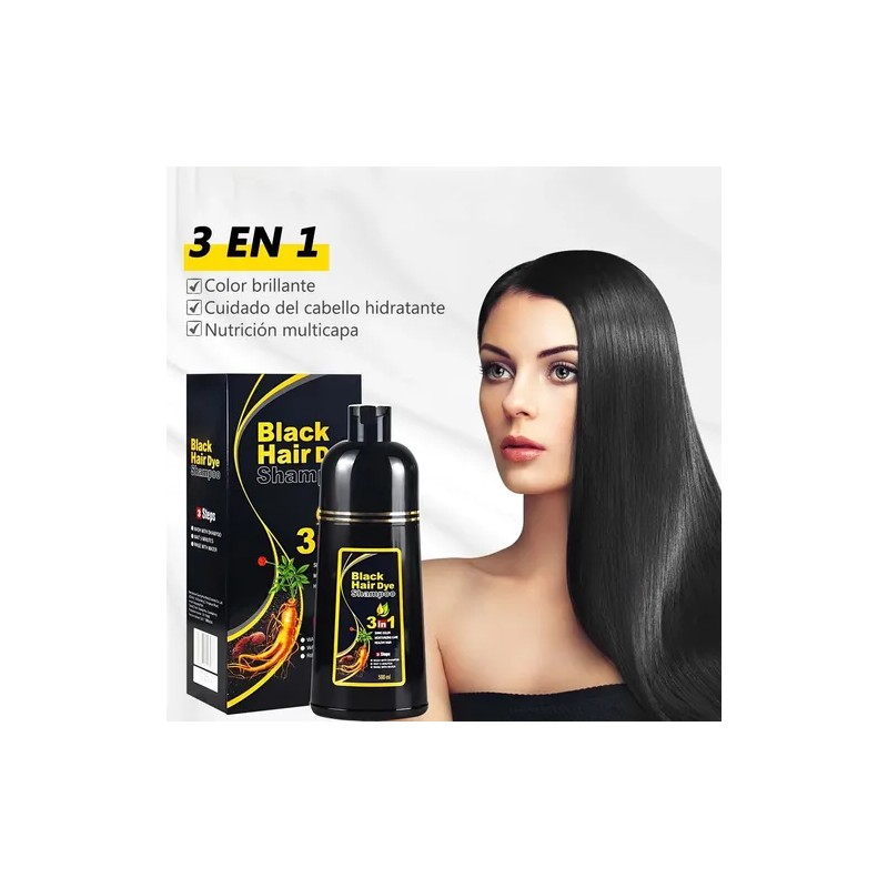 Shampoo Para Canas 500ml Natural Jengibre Tinte Cubre Canas
