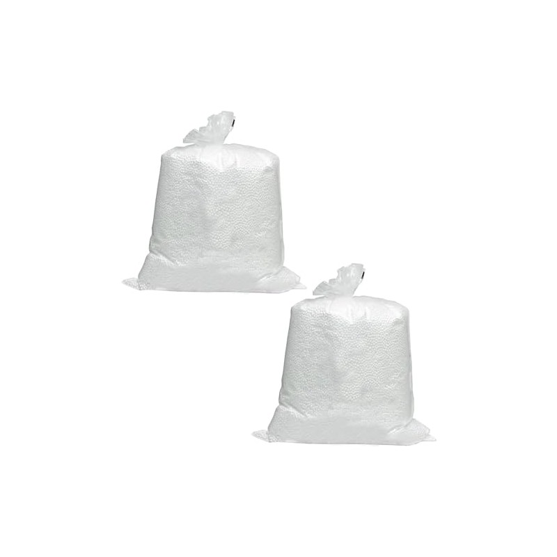 White 1.5 Cubic Booster Bean Bag Small Polystyrene Bead Cavity