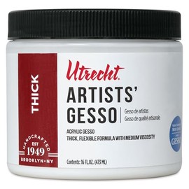 Utrecht Artists Acrylic Gesso - White, 16 oz
