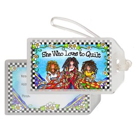 Suzy Toronto Loves To Quilt Luggage Tag Multicolor