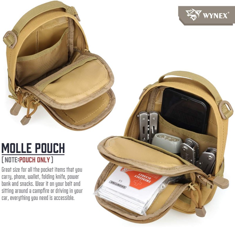 WYNEX Tactical Molle Pouch Small, EDC Utility Pouch Tactical Tool