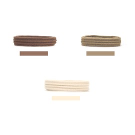 No Snag Hair Ties for Thick Hair - No Damage Soft & Stretchy Ponytail Holders for Women (Mix Coffee)