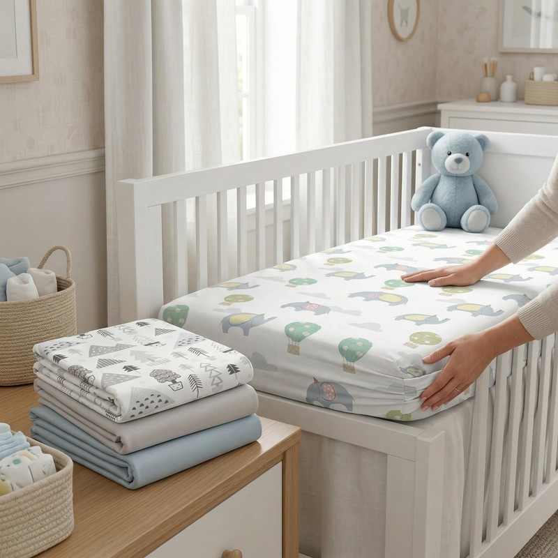 4 Pack Crib Sheets for Girls – Fitted Crib Sheets