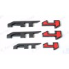 GMC 5PCS Gloss Black Red Door Rear Grill AT4 Canyon