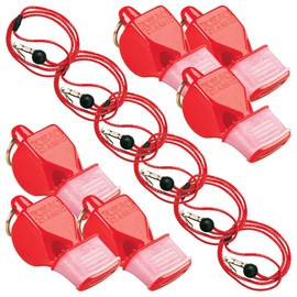 Fox 40 Classic CMG w/Breakaway Lanyard 6 Pack (Red)