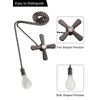 Ceiling Fan Pull Chain Extender with Decorative Frosted Glass Bulb