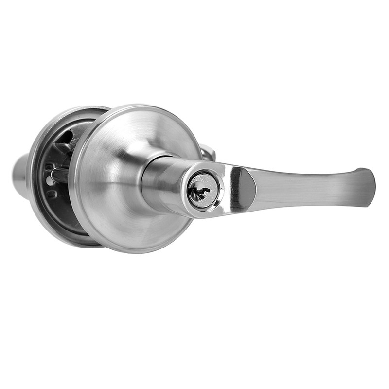 Zinc Alloy Entrance Bedroom Privacy 3 Lever Door Handle Lock