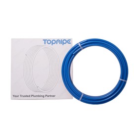 Topaipe PEX-A Pipe, 3/4 Inch x 100 Feet Blue Pipe, NSF Certified for Potable Water, PEX-A Tubing Water Pipe for Plumbing, Floor/Wall Plumbing Tools Pex Fittings for Hot/Cold Water