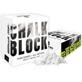 Gorilla Grips Chalk Block for All Athletes - Magnesium Carbonate - 2oz.