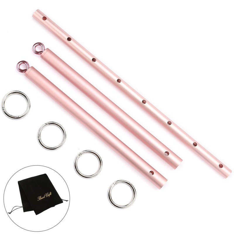 Rose Spreader Bar with 2pcs Black Adjustable Straps, Stainless Steel