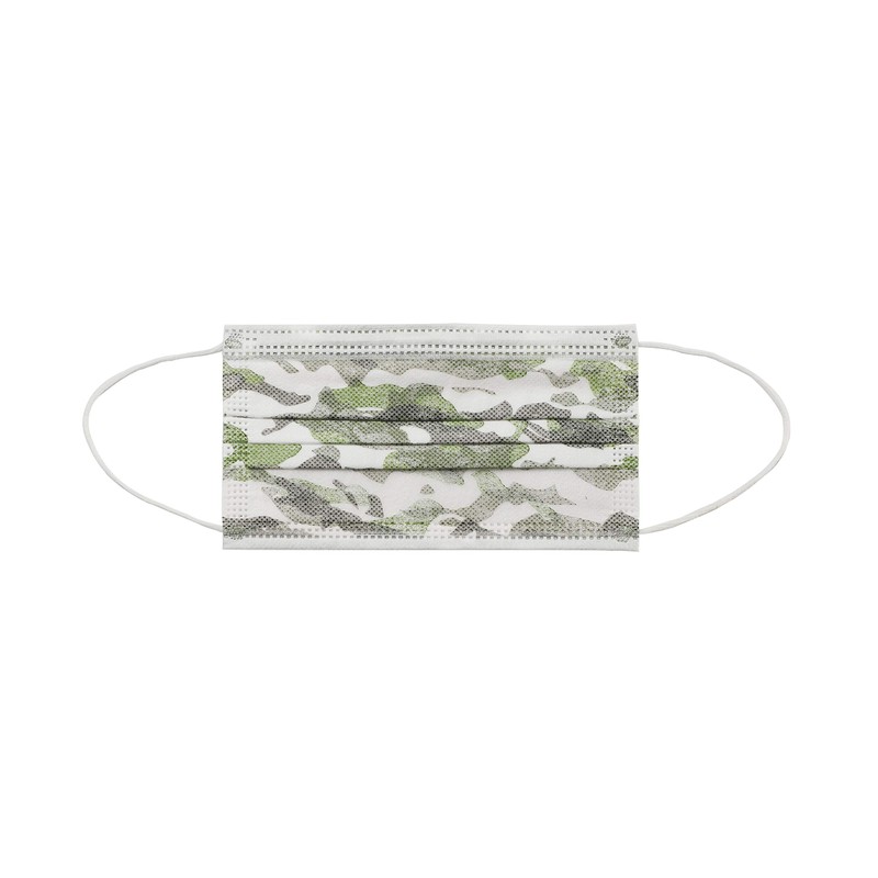 Komonee Pack of 10 Disposable Camo Face Masks: 3 Ply