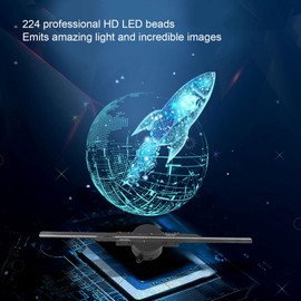 3D Hologram Fan 16.5 Inch 2000 x 224 WiFi 3D Hologram Projector Hologram Fan Projector Advertising Display for Business Business Shops Parties Bars Advertising Signs, Default
