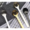 ZASA LIFE Cat Spoon, Hole, Black, Set of 4
