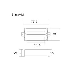 ROZILO Cream Bridge Pickup Dual Hot Rail Humbucker Pickups Ceramic Pickup with 57mm Steel Pole