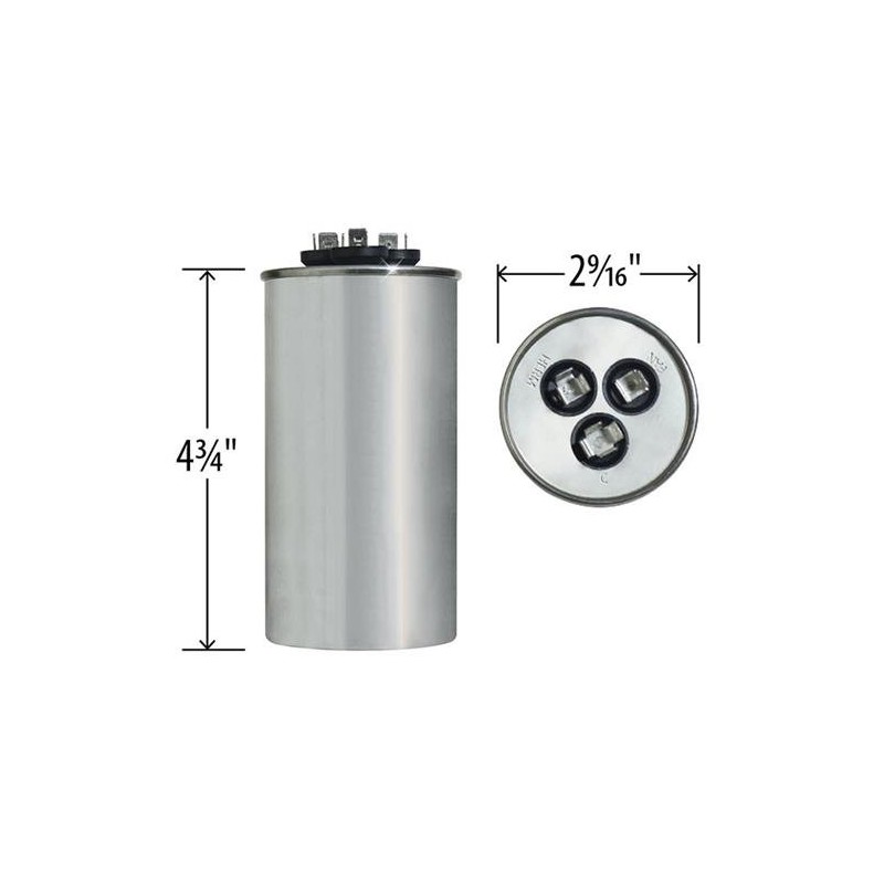 97F9987 50 + 7.5 uf MFD 440 Volt VAC -