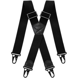 Gucass Men's X-Shape Braces, 3.8 cm Wide, Extra Strong, Elastic, Adjustable, with Metal Non-Slip Buckle, One Size Braces for Men and Women