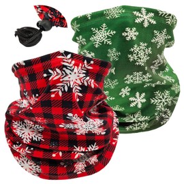 2 Pack Winter Neck Warmer Gaiter Ski Fleece Warm Windproof Face Scarf Cover Mask for Snowboard