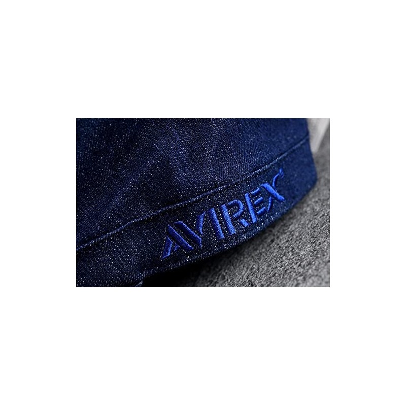 AVIREX Brand Genuine Men’s Work Cap, Hat, Large, DENIM_NAVY(49), 62.0-64.0