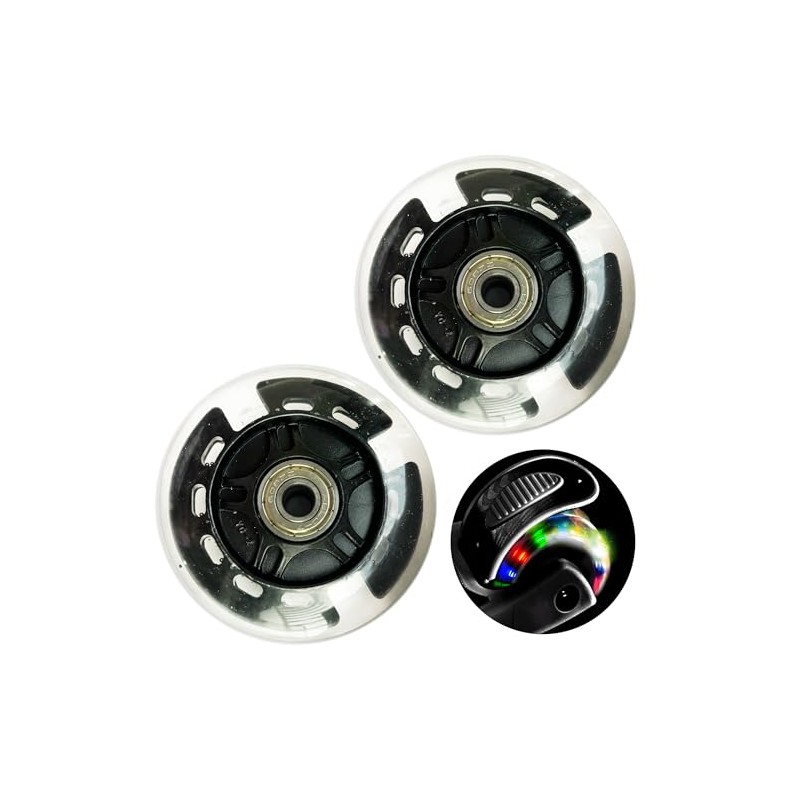 MOVEGU 3 Wheel Scooter Rear Wheel (Black x 2)